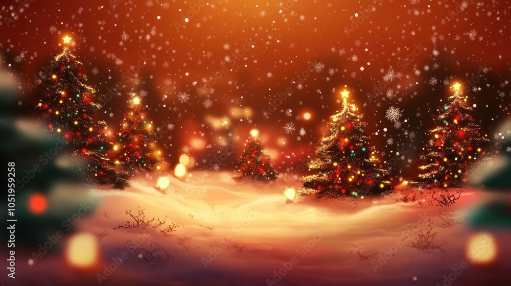 Beautifull background on a Christmas theme with snowdrifts, snowfall and a blurred background Beautifull background on a Christmas theme with snowdrifts, snowfall and a blurred background