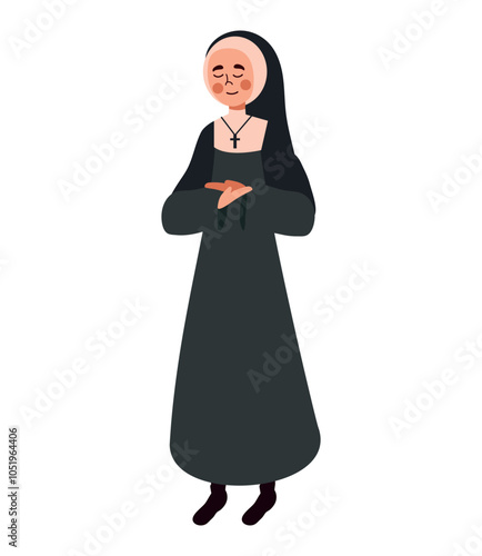 catholic nun praying
