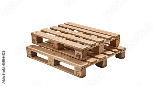 Wooden pallets isolated on transparent or white background Png.....