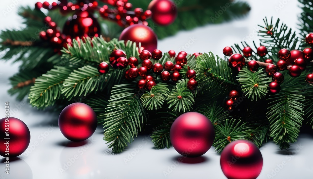 Fototapeta premium Festive Christmas wreath