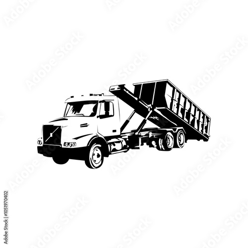 Dumpster truck design PNG