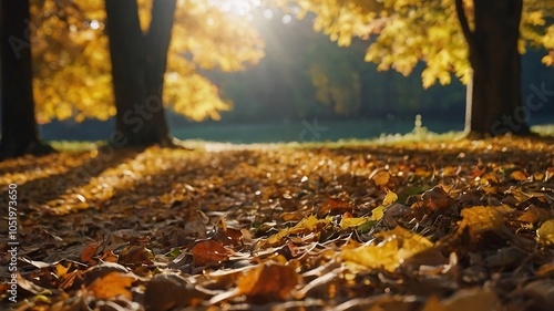 Wallpaper Mural autumn leaves background, orange and yellow leaves backdrop Torontodigital.ca