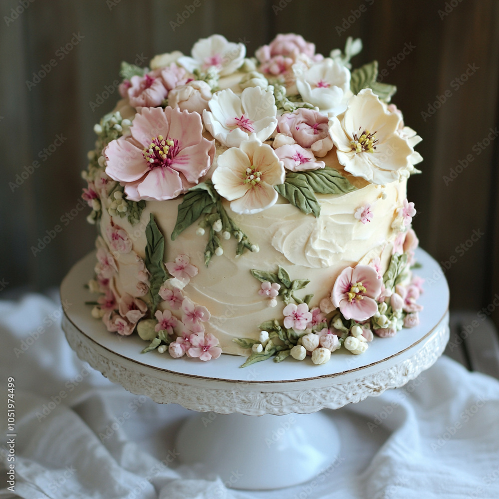 wedding cake with flowers wedding cake with flowers