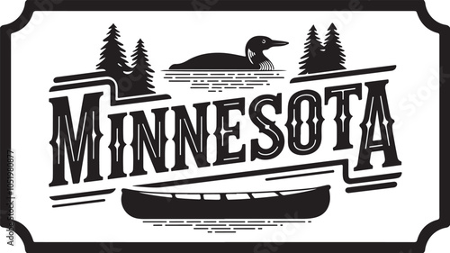Minnesota State Vector Illustration