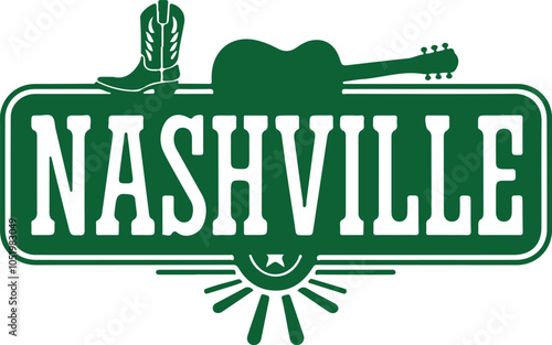 Nashville Typography Vector Design