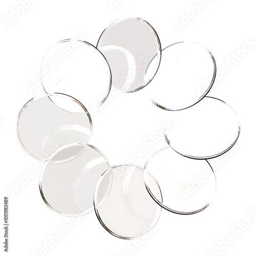 flower abstract shape glass 3d illustration