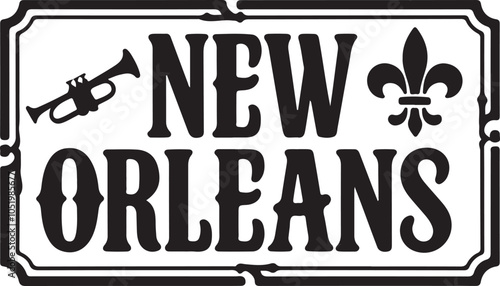 New Orleans Typography Graphic