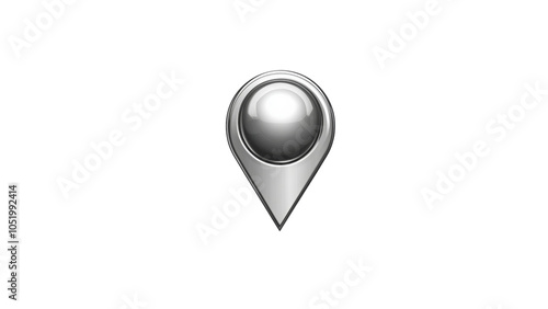 Silver Location Pin with Glossy Finish Free Download Silver Location Pin with Glossy Finish - GFXLoad