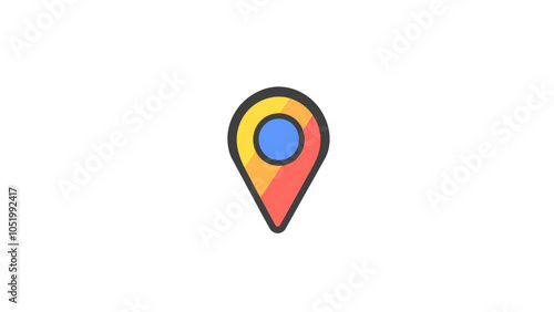 Free Download Colorful Map Pin Icon for Location Representation - GFXLoad