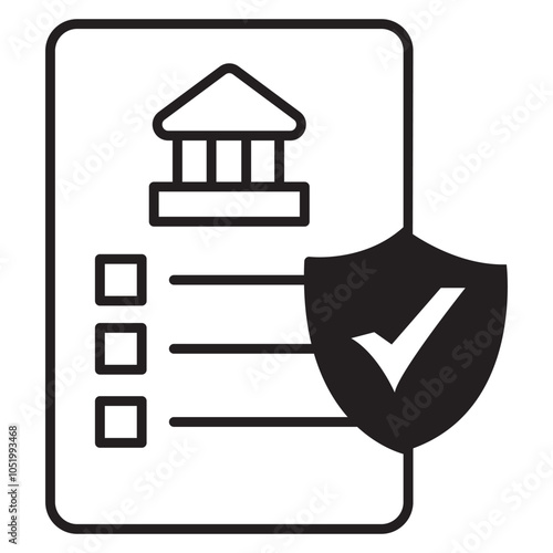 Policy icon symbol design collection