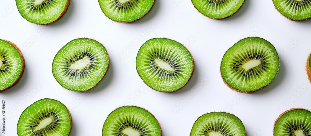 Cuted Kiwi On White Background Cuted Kiwi On White Background