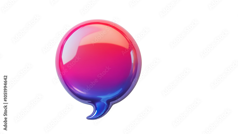 Obraz premium Colorful speech bubble with gradient design