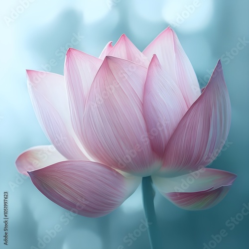 Serenity in Bloom: Lotus Petal Against a Minimalistic Background