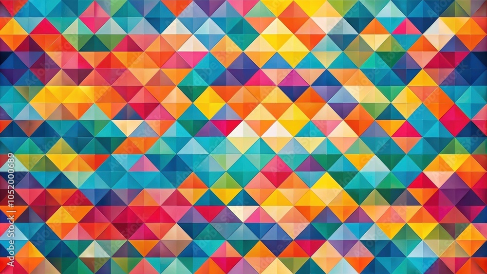 Colorful Geometric Abstract Wallpaper Design with Squares and Triangles for Modern Interior Decor Colorful Geometric Abstract Wallpaper Design with Squares and Triangles for Modern Interior Decor