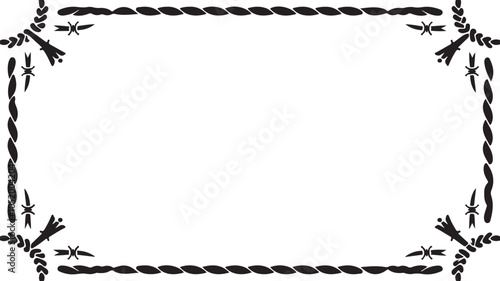 Wild West Style Frame Vector Illustration