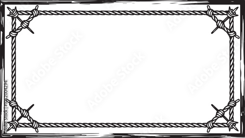 Wild West Style Frame Vector Graphic