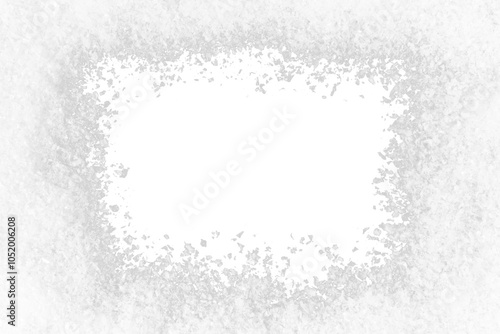 Foto white snow christmas frame border isolated on white or transparent png