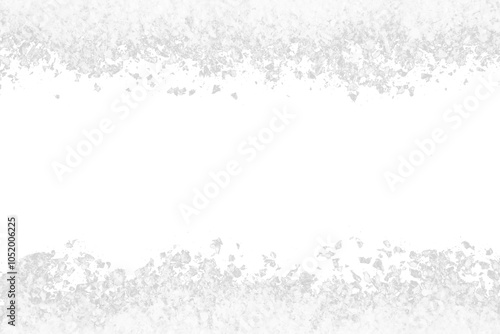white snow christmas frame border isolated on white or transparent png