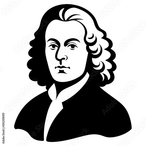 Bach Silhouette vector illustration