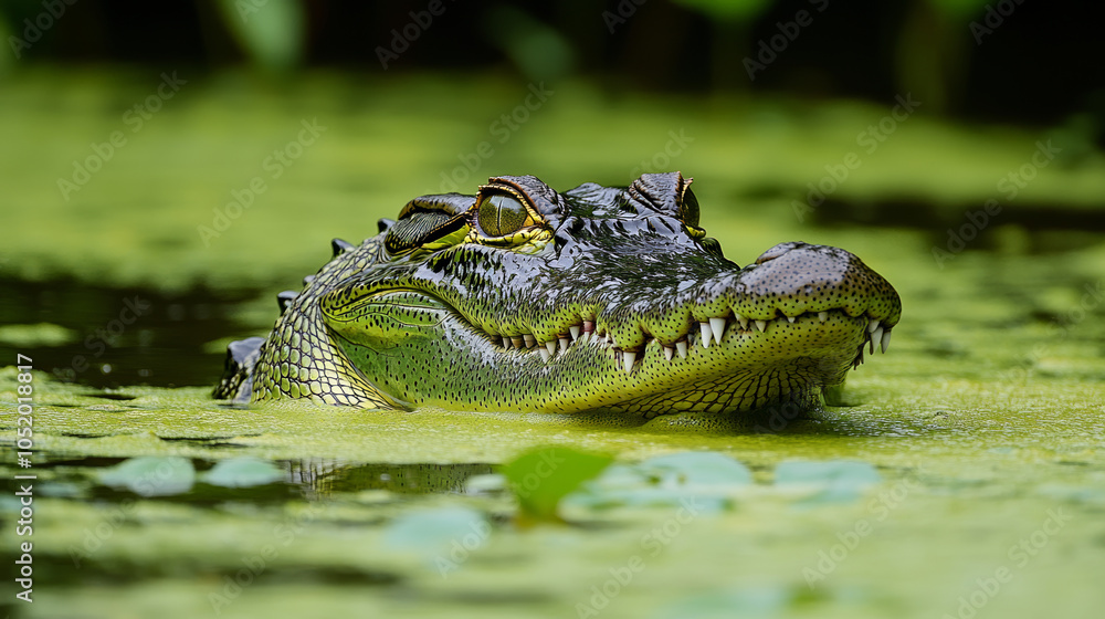 Obraz premium alligator in the swamp