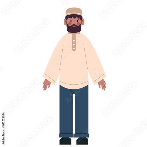 muslim man wearing traditional clothes