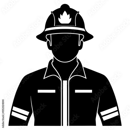 Fireman Silhouette vector illustration