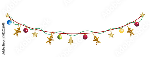 gingerbread Christmas decoration with lamp