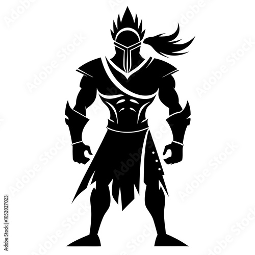 Gladiator Silhouette vector illustration