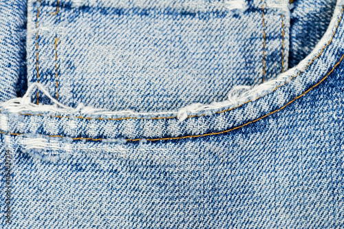 blue jeans front pocket