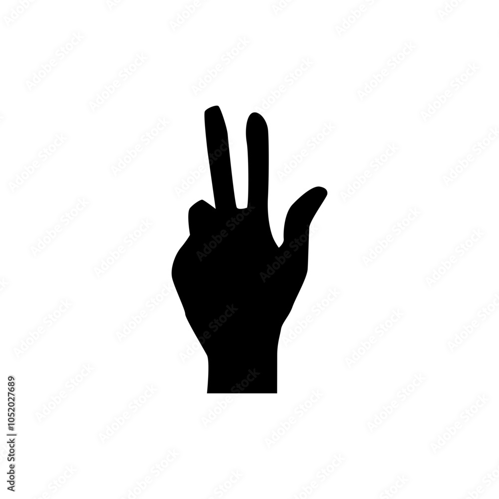 Obraz premium Hand silhouette isolated on transparent background SVG, Vector of human hands gesture, hand gesturing black, Black hand silhouette, vector illustration