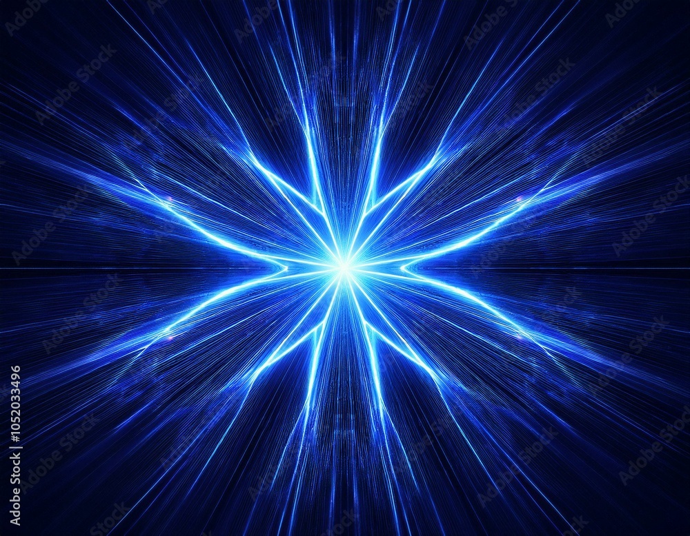 Fototapeta premium blue glow star light glowing effect