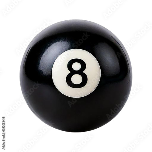 8 ball isolated on transparent background