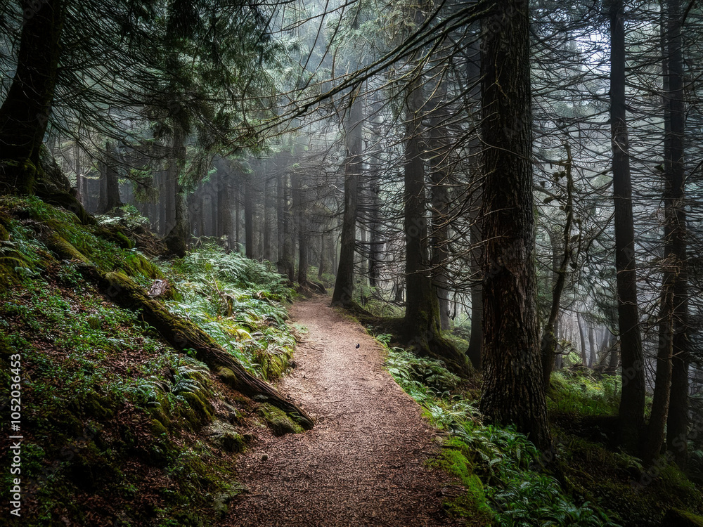 Fototapeta premium Hiking trail in the forest
