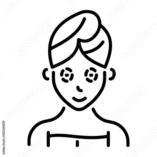 Spa day icon in linear style