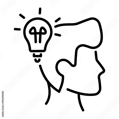 A line style icon of intellectual wellness
