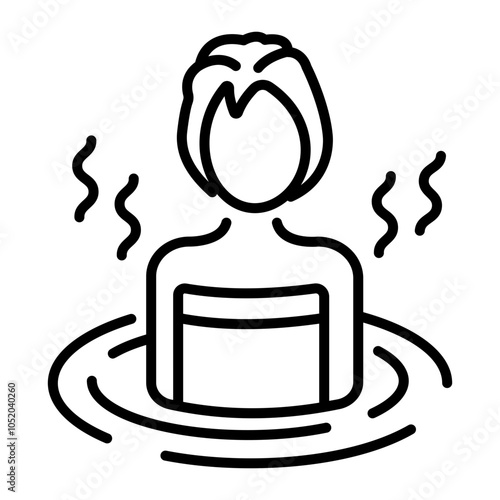 Sauna icon in linear style 