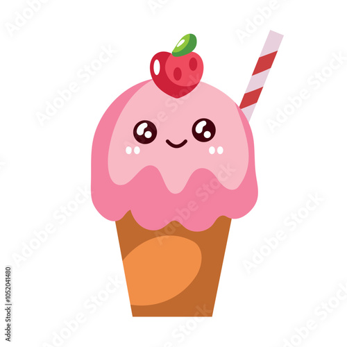 milkshake cartoon candy kawaii