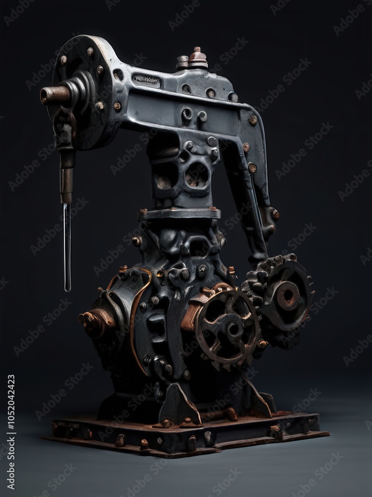 Fototapeta premium the AI Image Generator, 3D render of a light industrial grinder