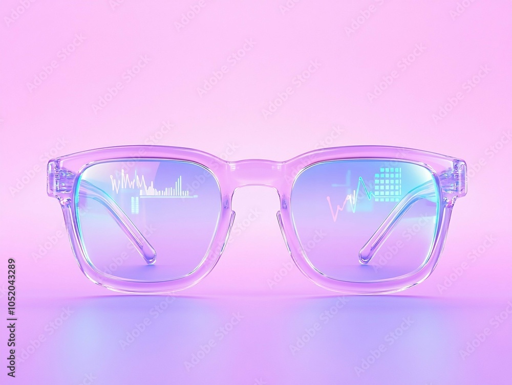 Vibrant sunglasses with reflective lenses against a pink background, exuding a modern and trendy aesthetic. Vibrant sunglasses with reflective lenses against a pink background, exuding a modern and trendy aesthetic.