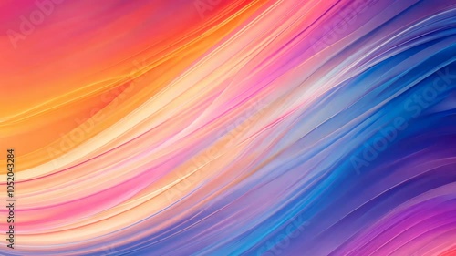 Wallpaper Mural Vibrant Abstract Gradient Waves in Pink Blue and Orange Hues - Modern Fluid Artwork Background for Design and Digital Art Projects Torontodigital.ca