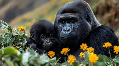 Gorilla Family Photo