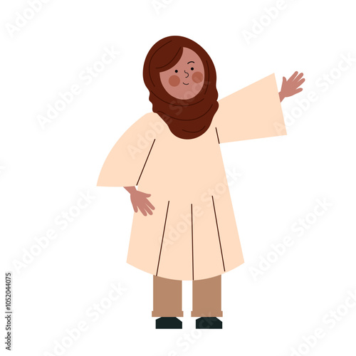 muslim cute girl character