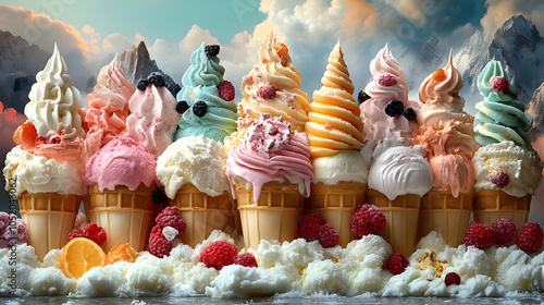 Ice Cream Cones in a Mounta...