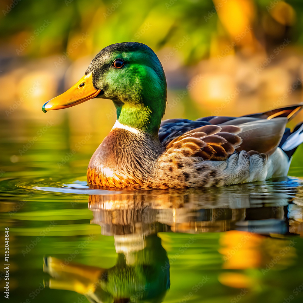 Fototapeta premium duck in water