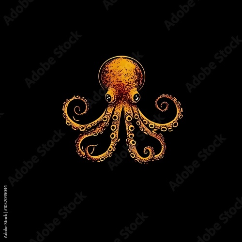 Flat Modern Octopus Logo Design - Vector Icon Illustration photo