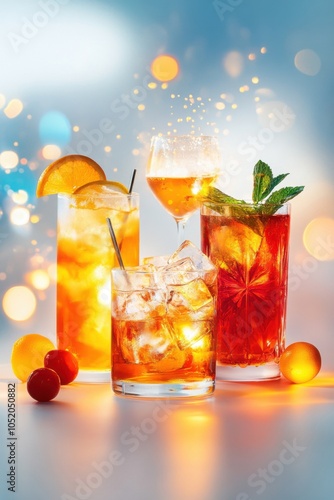 Glamorous Modern Drink Display in Transparent Glasses