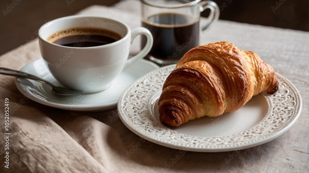 Coffee and Croissant Breakfast Coffee and Croissant Breakfast