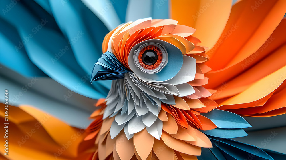 Obraz premium Paper Bird Illustration