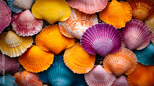 Seashells Background - Colo...