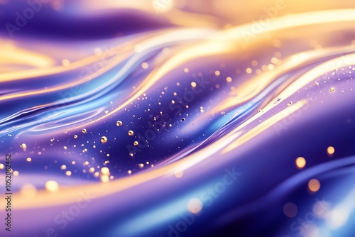 Abstract liquid background with colorful bubbles and swirls. AI generated illustration photo